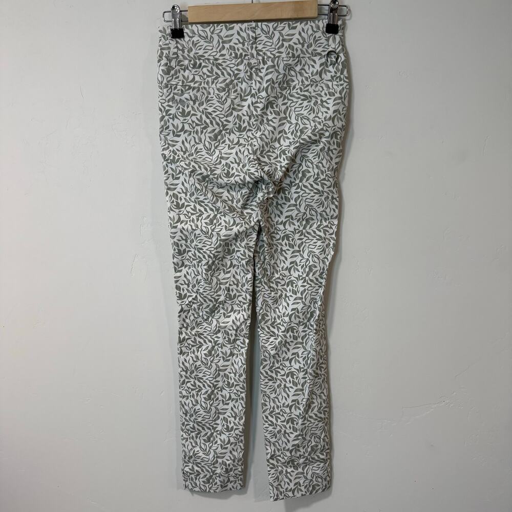 Daily Sports Women's Print Magic Pants Golf 7/8 Stretch Green White Leaf 2 NEW - Picture 2 of 11